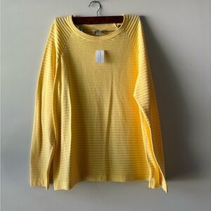 NWT Christopher Banks yellow pull over yellow sweater size XL